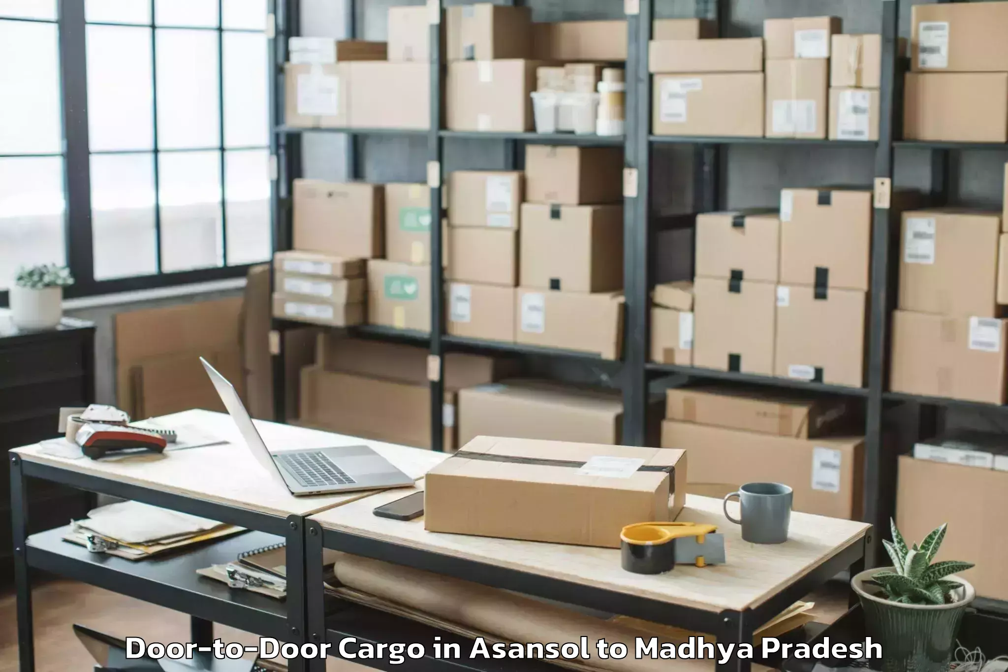 Top Asansol to Mandsaur Door To Door Cargo Available